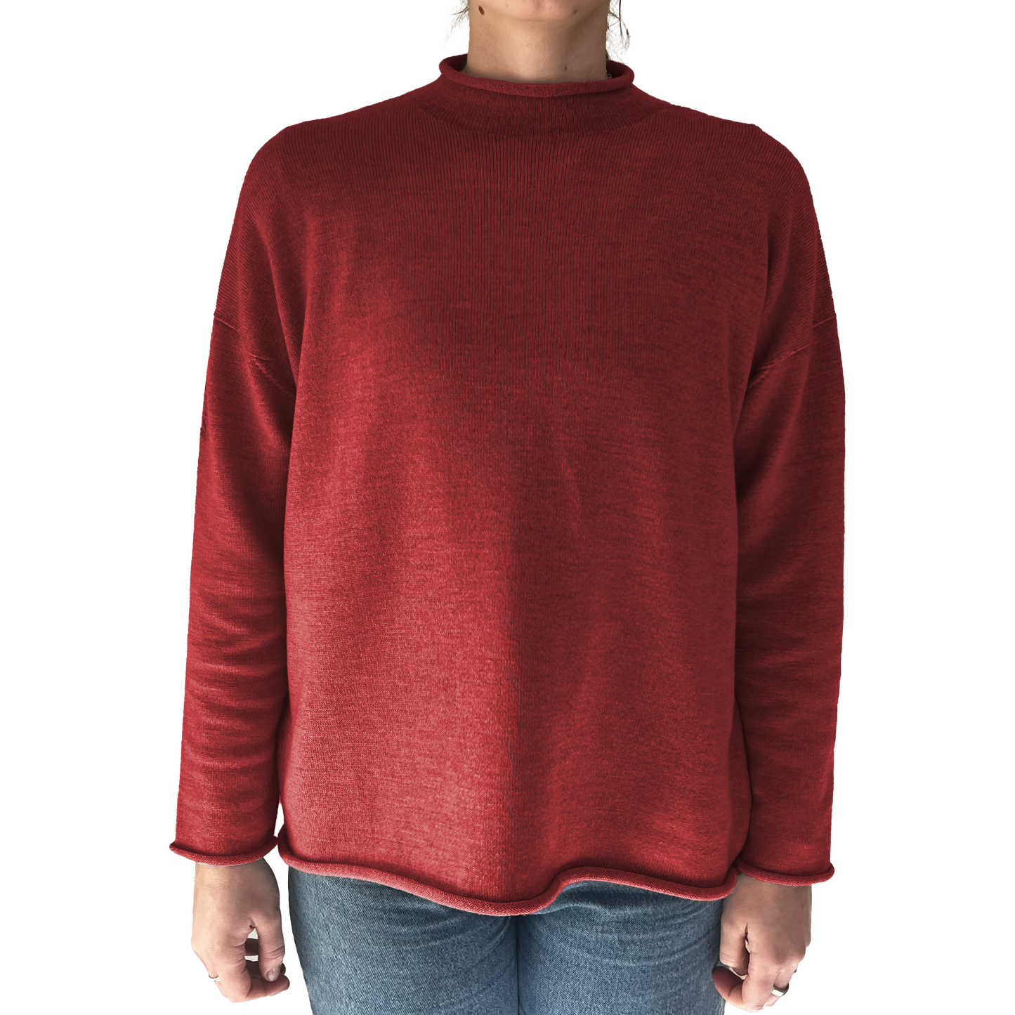 The Healesville roll neck oversized Merino jumper