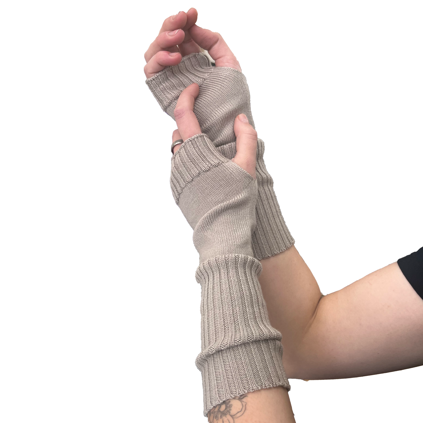 The Gembrook Fingerless Merino Mitts