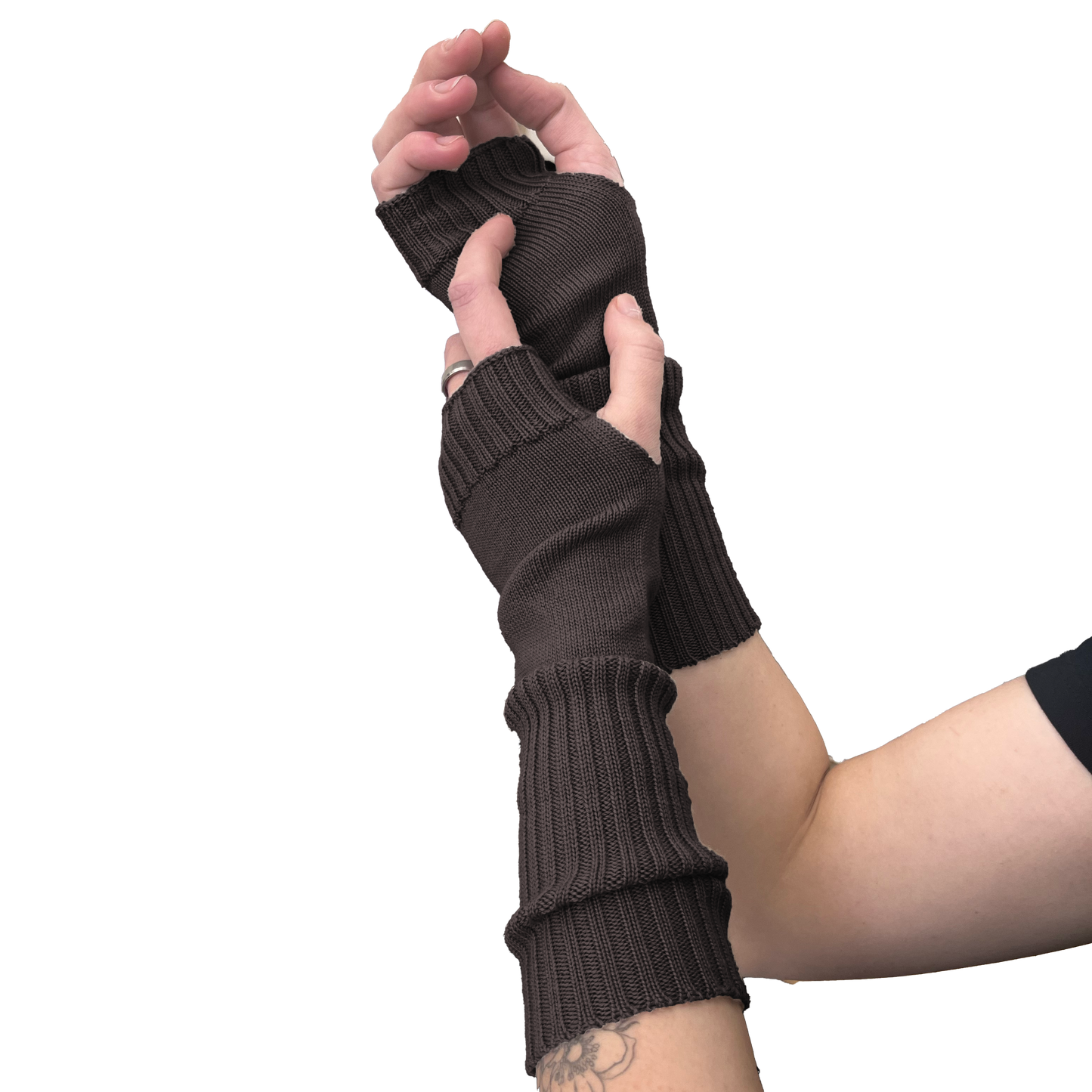 The Gembrook Fingerless Merino Mitts
