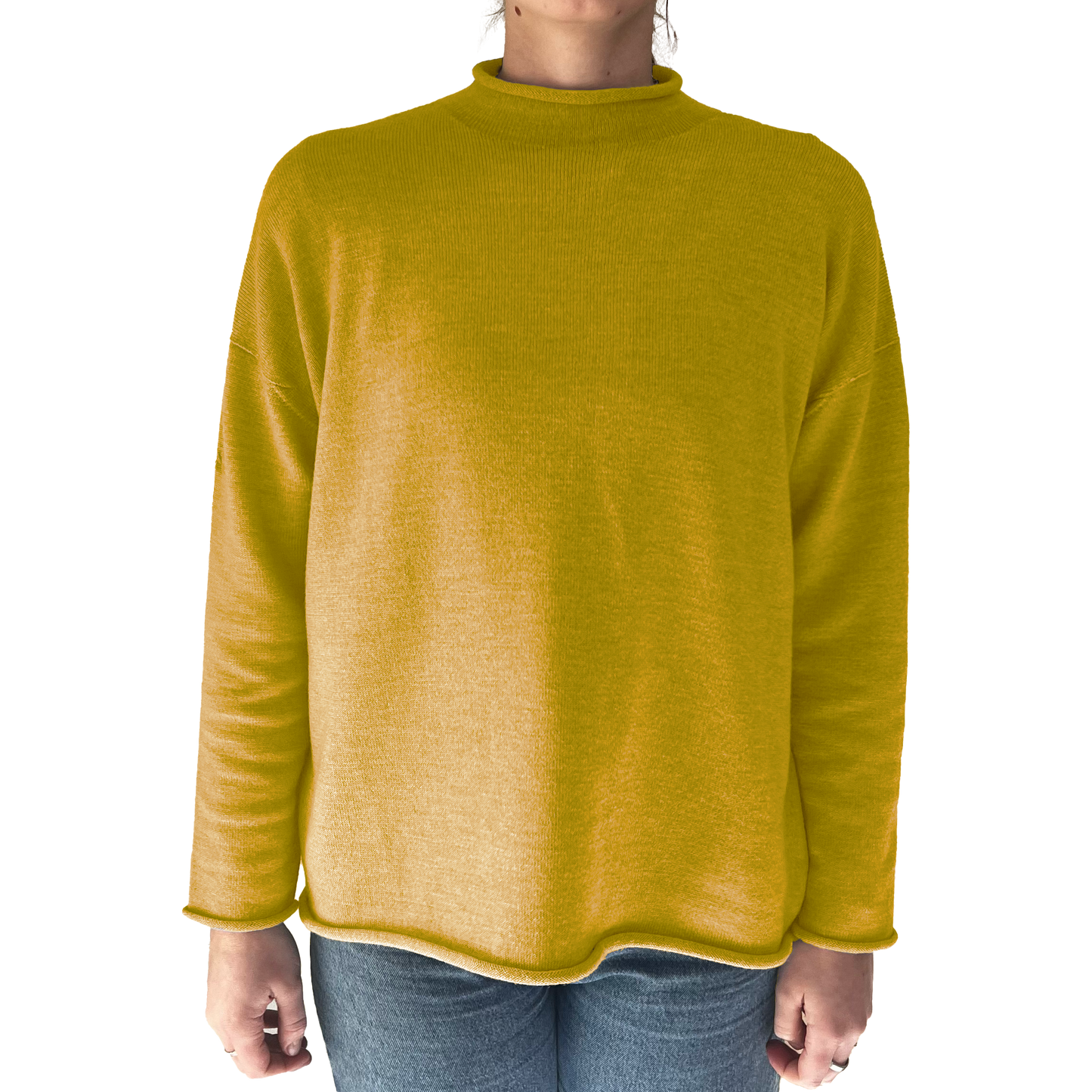 The Healesville roll neck oversized Merino jumper