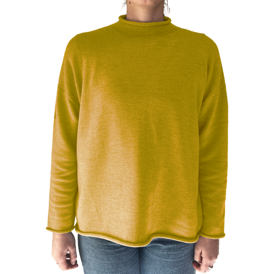The Healesville roll neck oversized Merino jumper