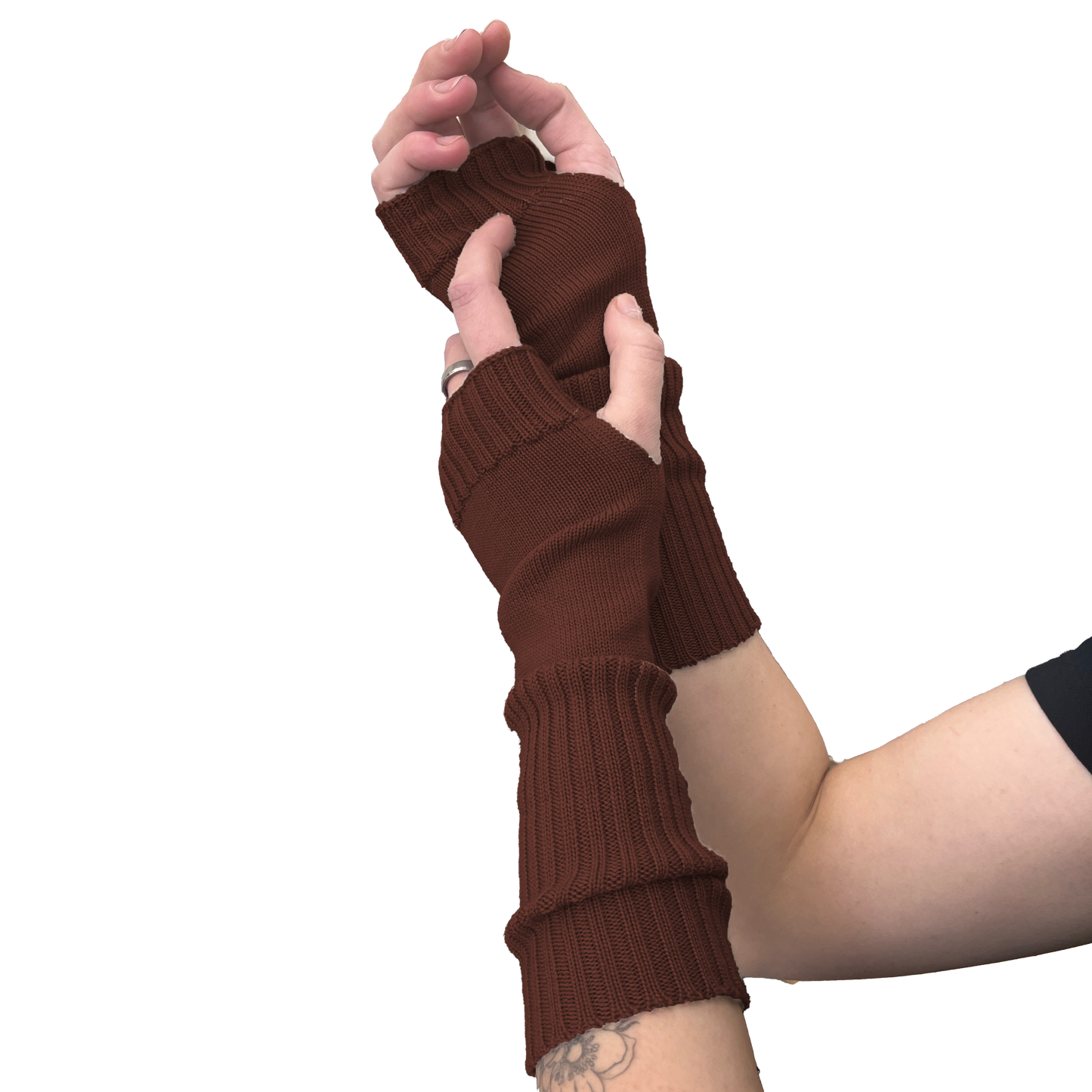 The Gembrook Fingerless Merino Mitts