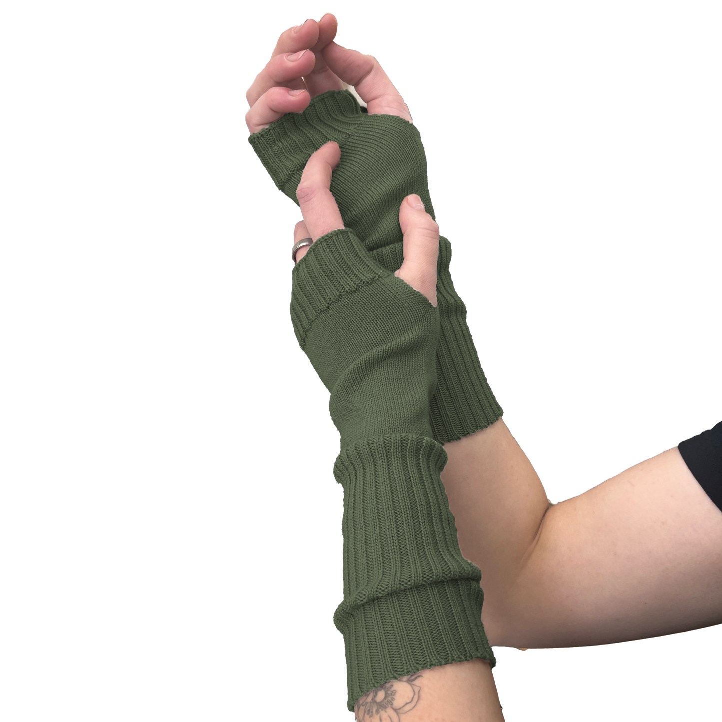 The Gembrook Fingerless Merino Mitts