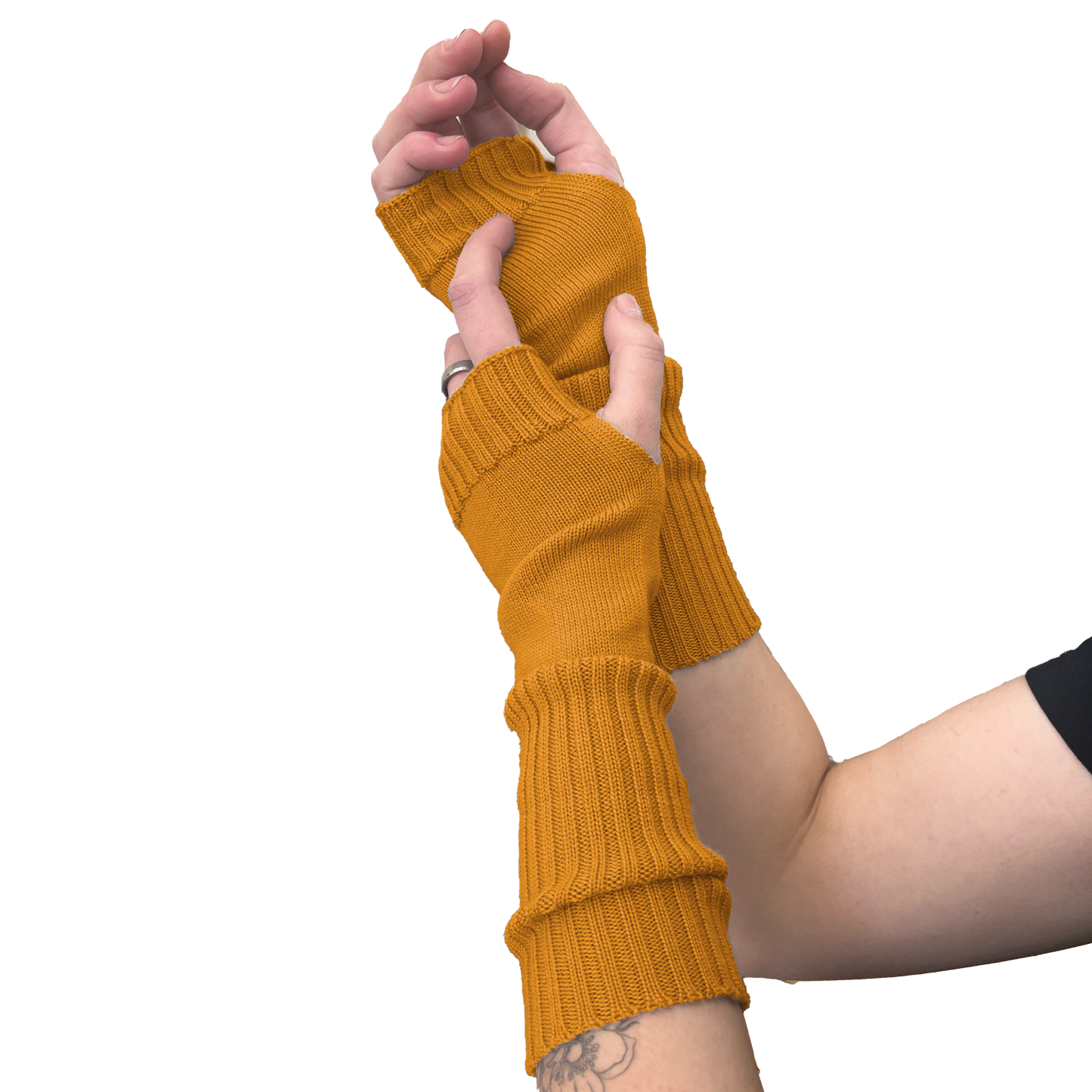 The Gembrook Fingerless Merino Mitts
