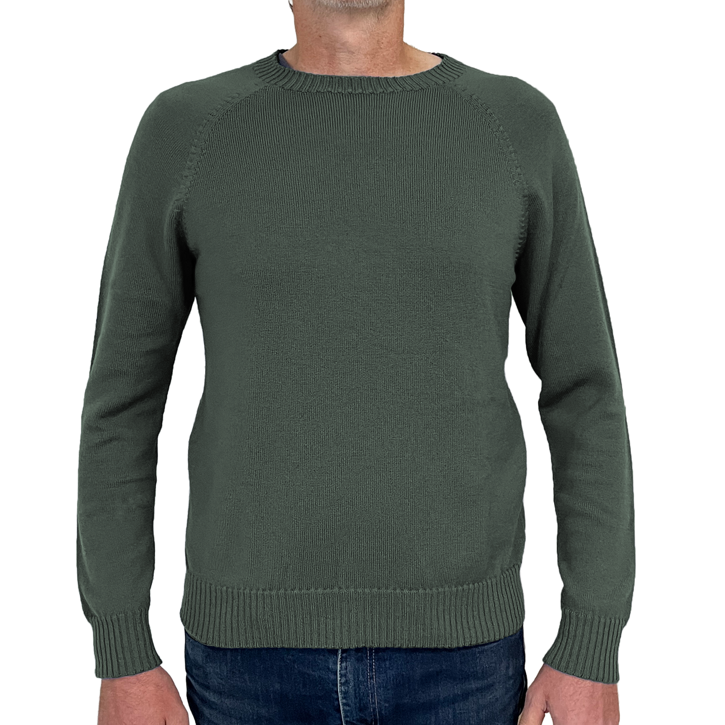 The Yarra Crew Neck raglan sleeve merino jumper
