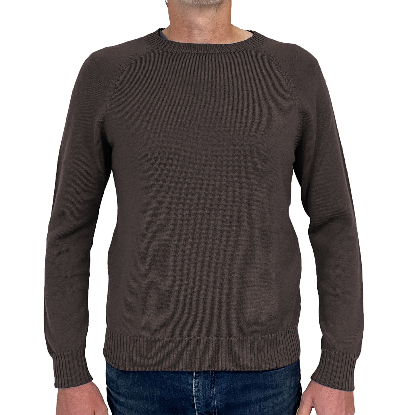 The Yarra Crew Neck raglan sleeve merino jumper