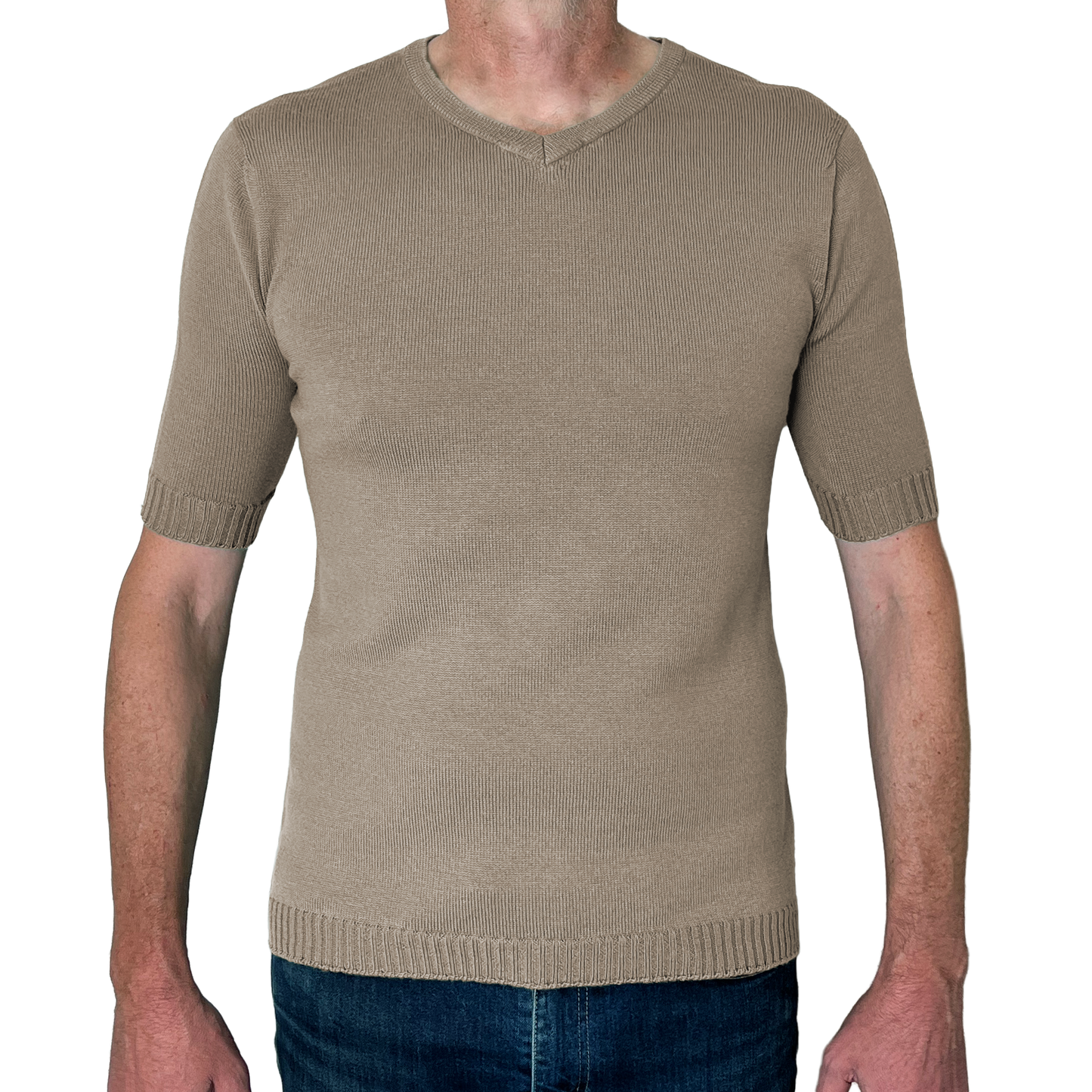 The Yallock v-neck short sleeve merino shirt