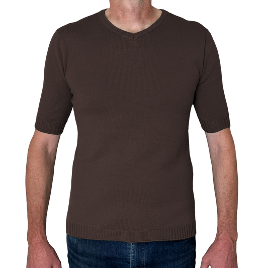 The Yallock v-neck short sleeve merino shirt