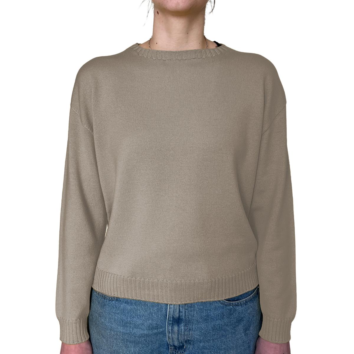 The Gladys boxy crew jumper - cropped length