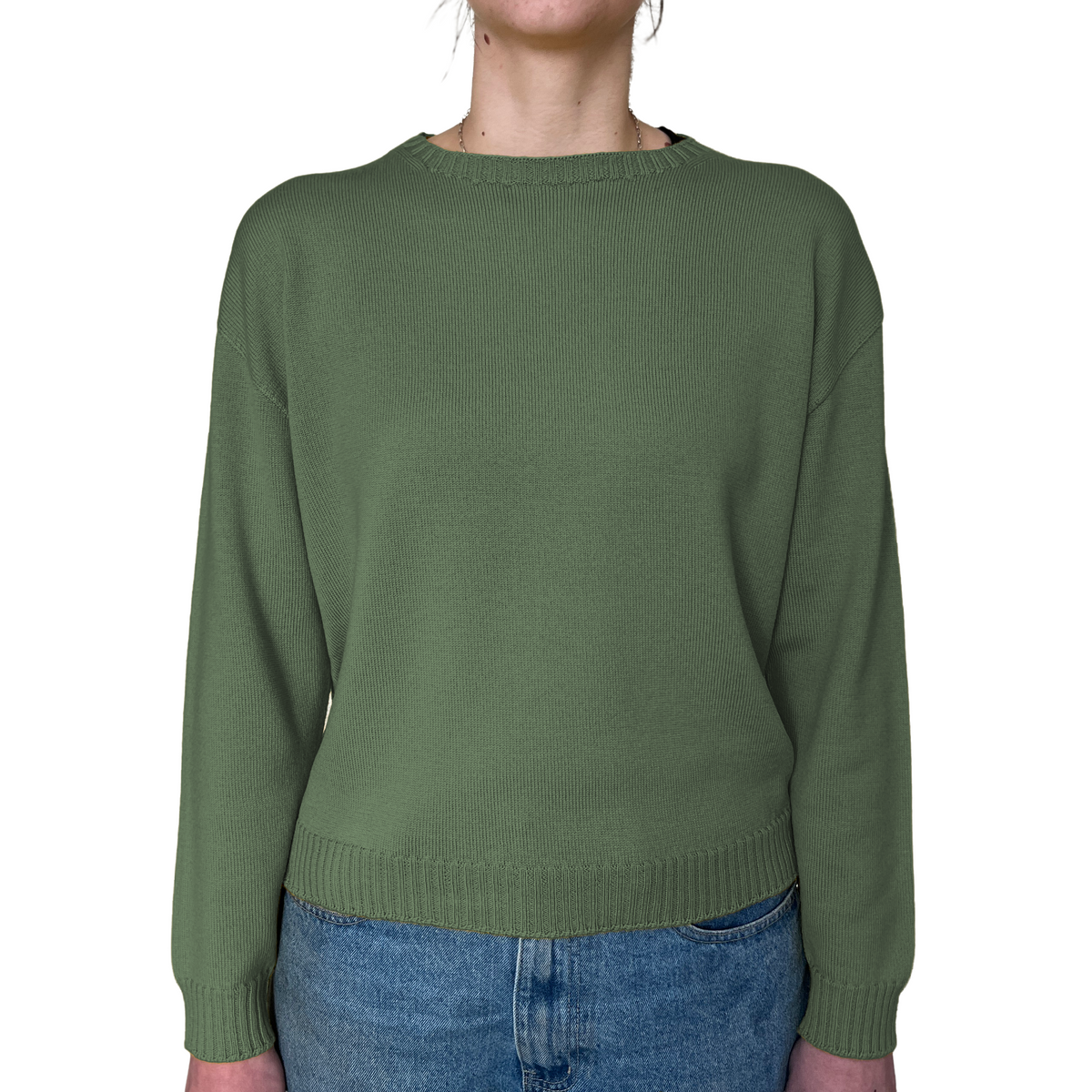 The Gladys boxy crew jumper - cropped length