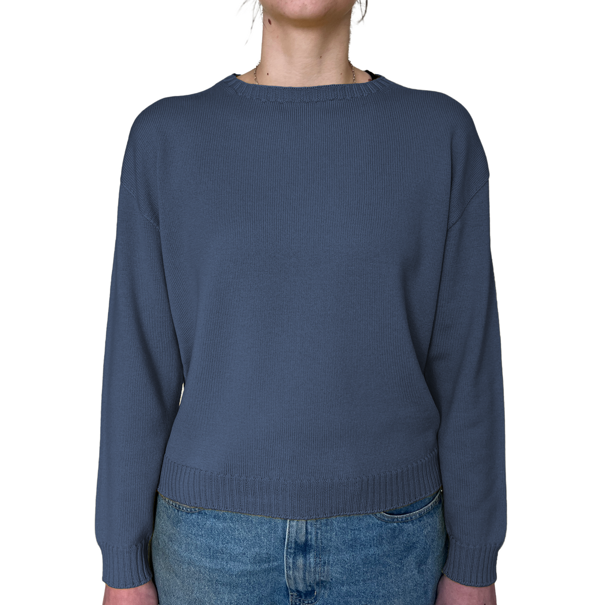 The Gladys boxy crew jumper - cropped length