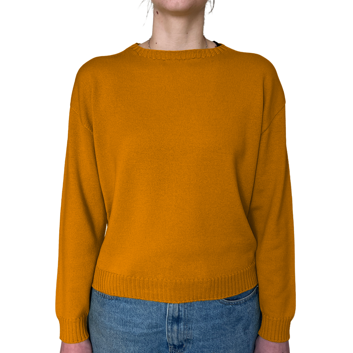 The Gladys boxy crew jumper - cropped length