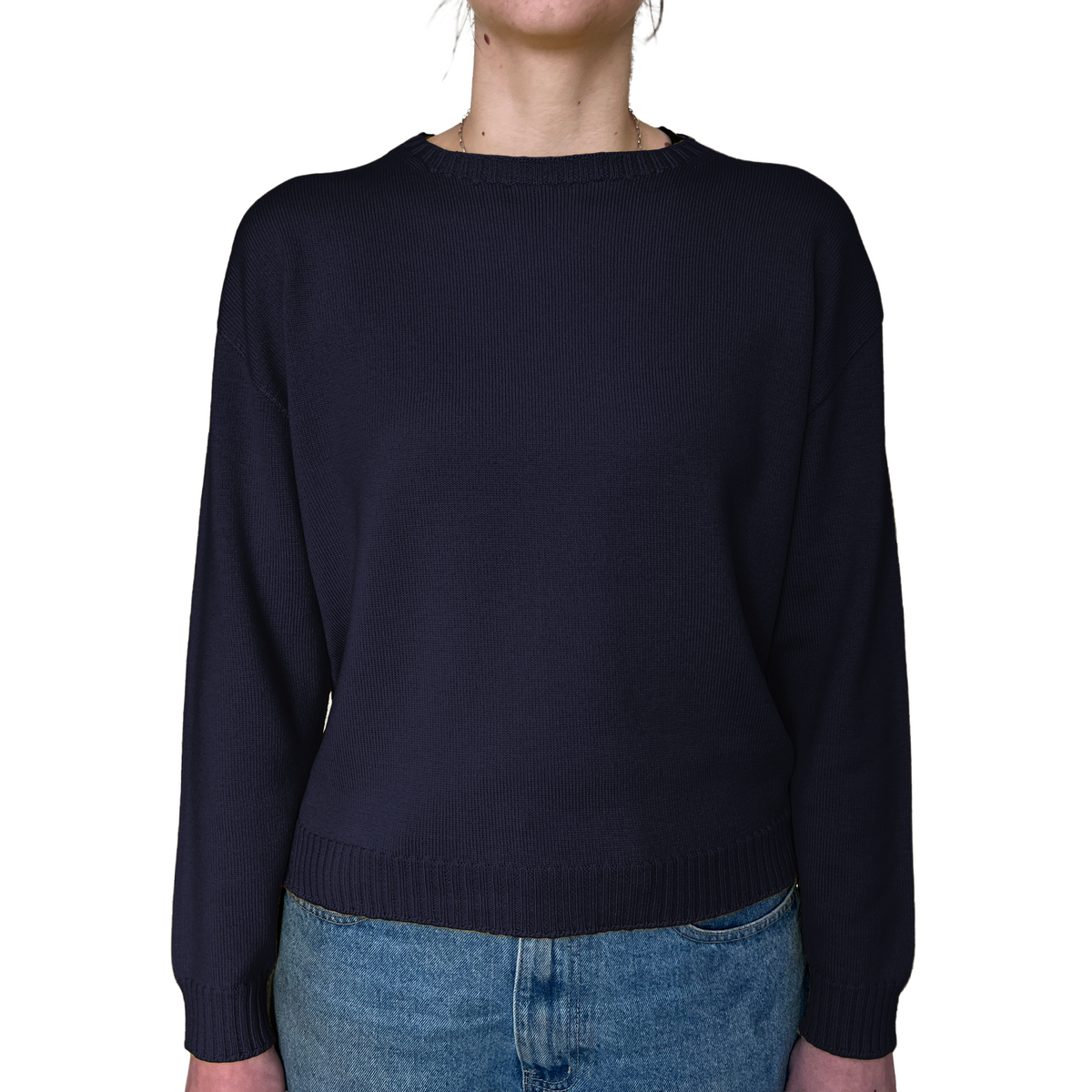 The Gladys boxy crew jumper - cropped length