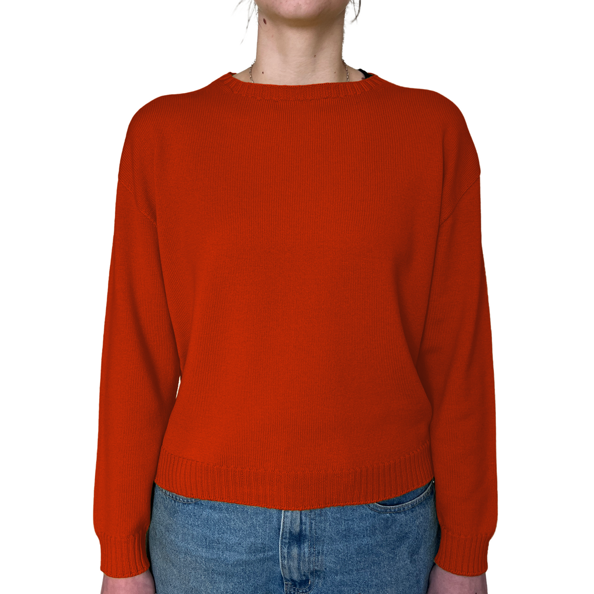 The Gladys boxy crew jumper - cropped length