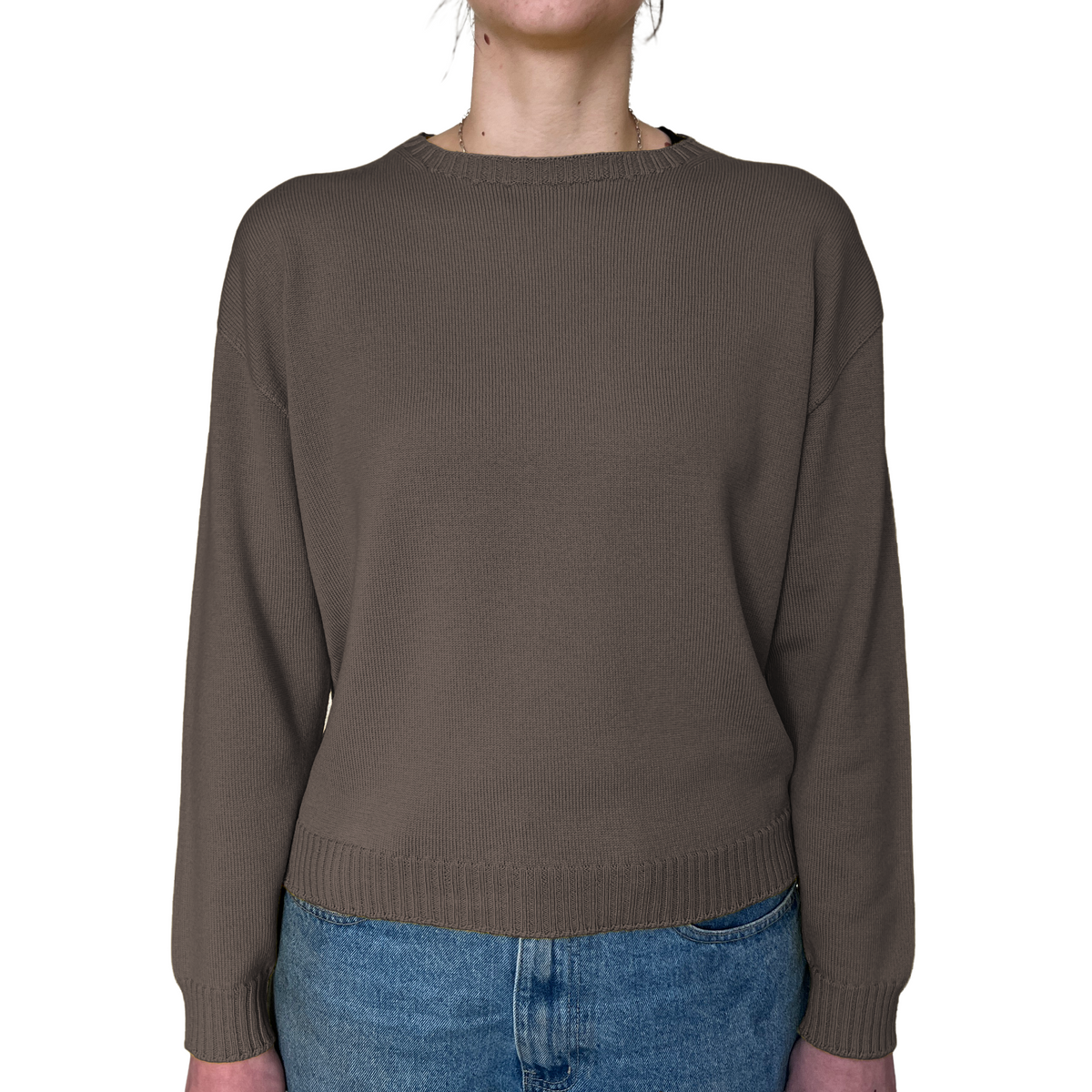 The Gladys boxy crew jumper - cropped length