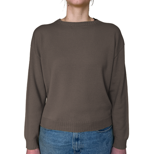 The Gladys boxy crew jumper - cropped length